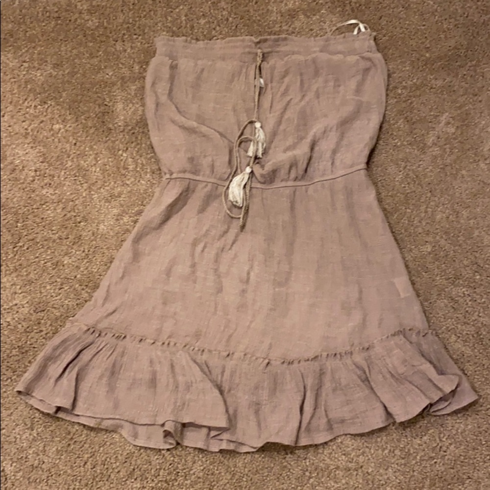 Strapless swim cover up
